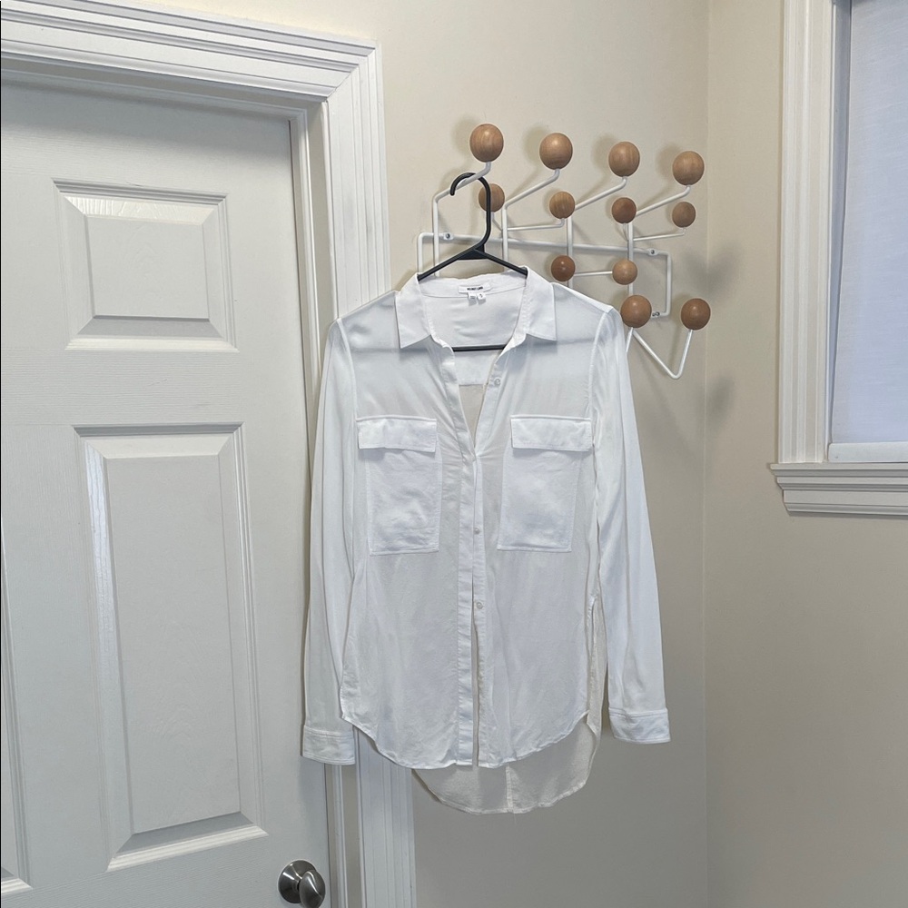 Helmut Lang - Classic Button Down Long Sleeve Shirt White Small